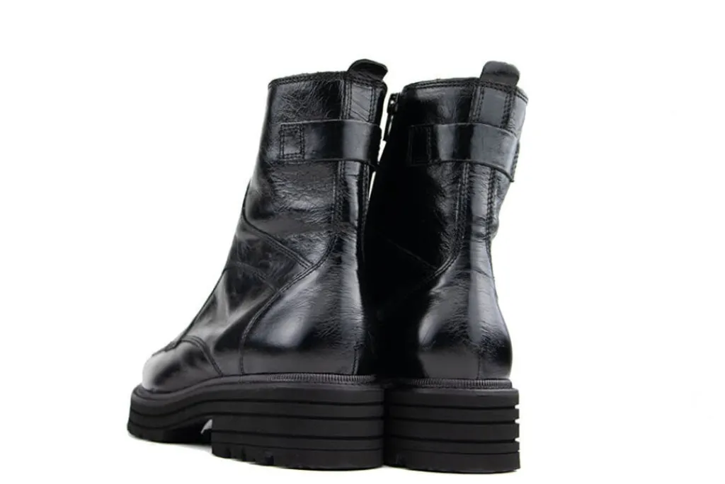 Wijdte H | Veterboots En Bikerboots^Durea Veterboot Zwart H