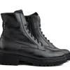 Veterboots En Bikerboots | Wijdte H^Durea Veterboot Zwart Leer H