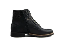 Veterboots En Bikerboots | Wijdte H^Durea Veterboot Zwart Leer