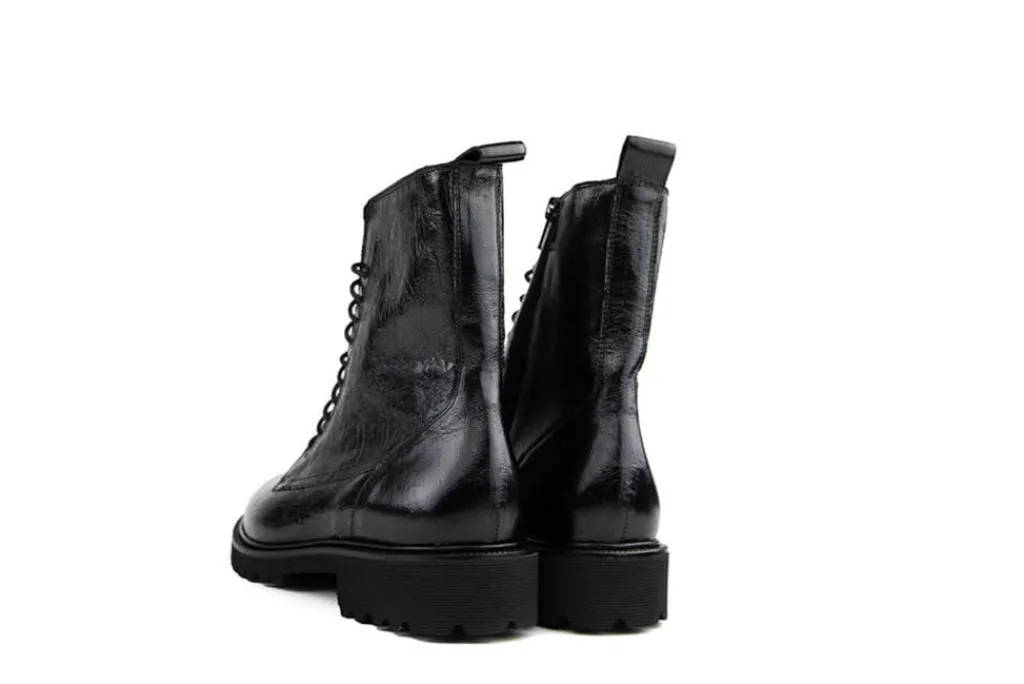 Veterboots En Bikerboots | Wijdte K^Durea Veterboot Zwart Print