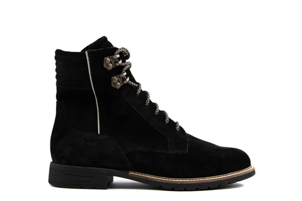 Veterboots En Bikerboots | Wijdte K^Durea Veterboot Zwart Zand K-leest