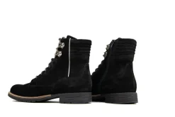 Veterboots En Bikerboots | Wijdte K^Durea Veterboot Zwart Zand K-leest