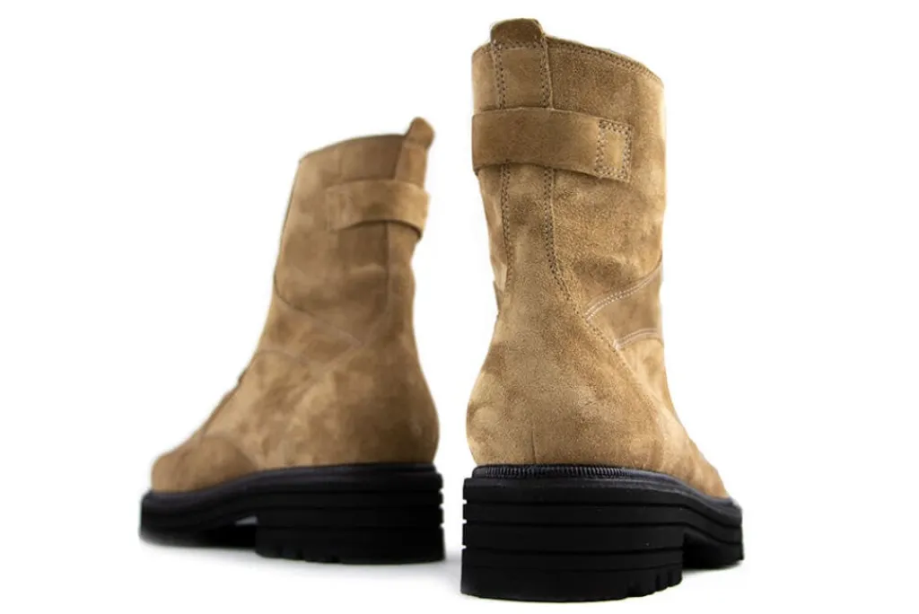 Veterboots En Bikerboots | Wijdte K^Durea Veterboots Fox Zand Suede K-leest