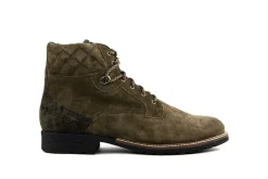 Veterboots En Bikerboots | Wijdte H^Durea Veterboots Khaki H-leest