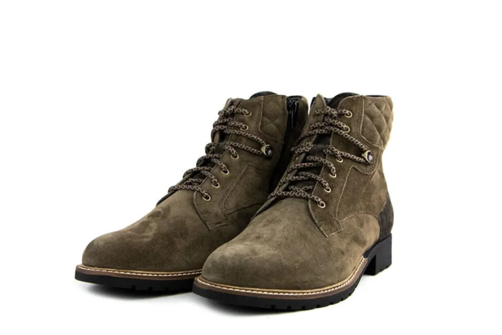 Veterboots En Bikerboots | Wijdte H^Durea Veterboots Khaki H-leest