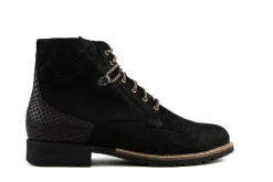 Veterboots En Bikerboots | Wijdte K^Durea Veterboots Zwart Combi K-leest