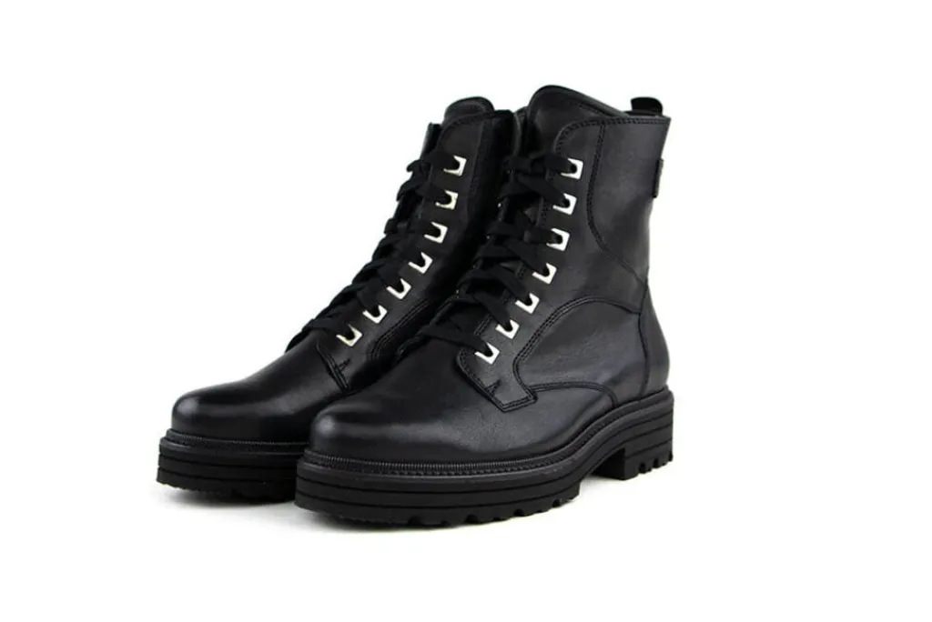 Veterboots En Bikerboots | Wijdte K^Durea Veterboots Zwart Palmira K-leest