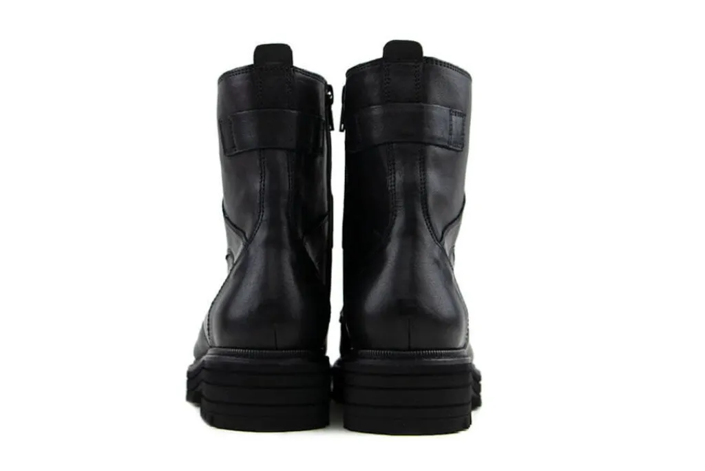 Veterboots En Bikerboots | Wijdte H^Durea Veterboots Zwart Palmira H-leest