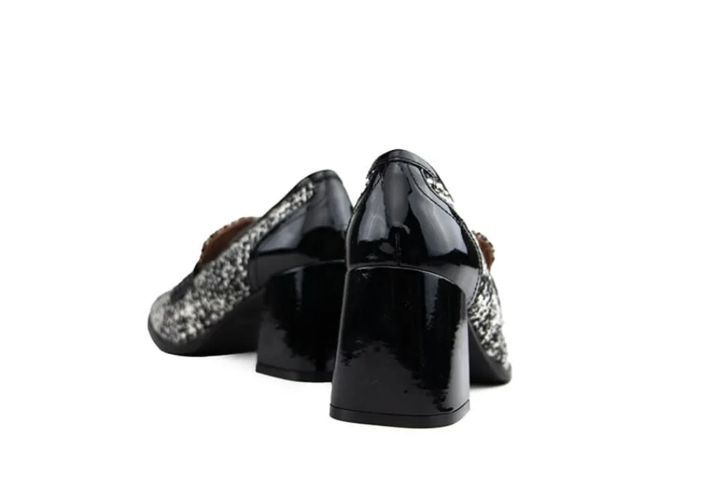 Pumps^Eva Luna Pump Camilla Nero Tweed Vernice