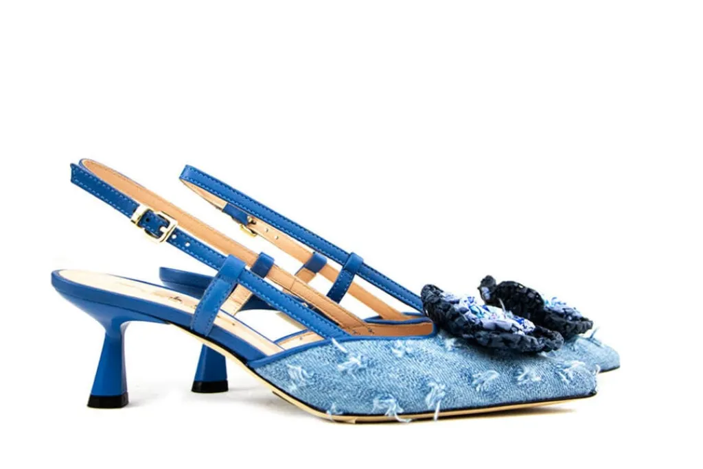 Pumps^Eva Luna Slingback Canyon Denim
