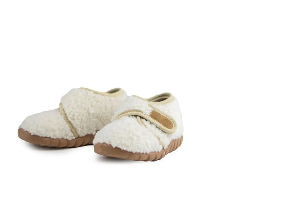 Pantoffels^Fischer Pantoffel Weiss Teddy