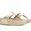 Slippers | Sandalen En Slippers^FitFlop Lulu Leather Toepost Platino