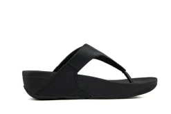 Slippers | Sandalen En Slippers^FitFlop Lulu Leather Toepost Black