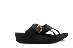 Sandalen En Slippers^FitFlop Lulu Resin Buckle Toe Post All Black