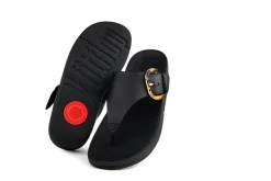 Sandalen En Slippers^FitFlop Lulu Resin Buckle Toe Post All Black