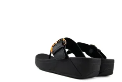 Sandalen En Slippers^FitFlop Lulu Resin Buckle Toe Post All Black