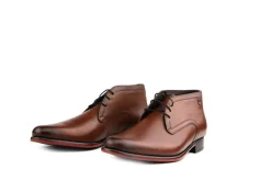 Nette Schoenen | Hoge Veterschoenen^Floris van Bommel De Draver 01.06 D.Cognac