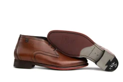 Nette Schoenen | Hoge Veterschoenen^Floris van Bommel De Draver 01.06 D.Cognac