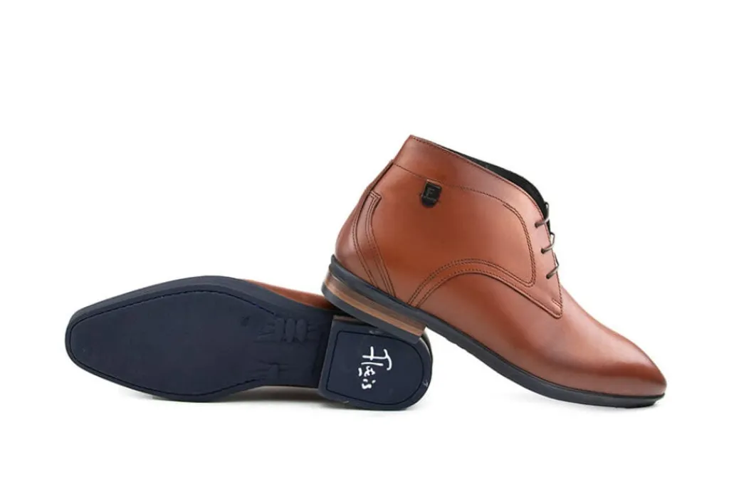 Hoge Veterschoenen | Nette Schoenen^Floris van Bommel De Mosser 01.00 D.Cognac