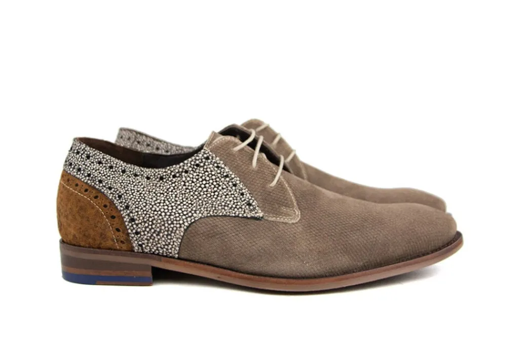 Veterschoenen | Nette Schoenen^Floris van Bommel De Stapper 39.14 Taupe