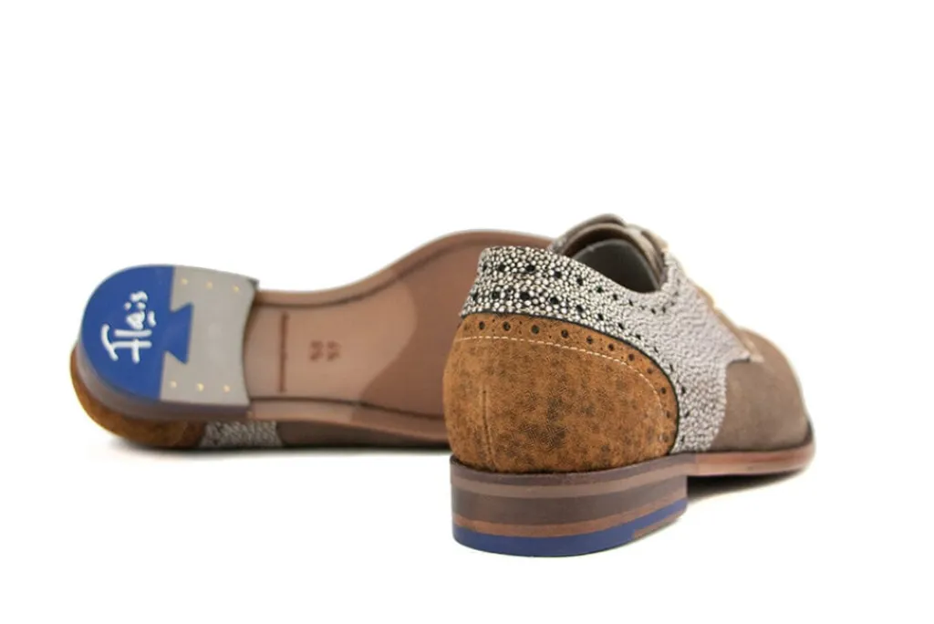 Veterschoenen | Nette Schoenen^Floris van Bommel De Stapper 39.14 Taupe