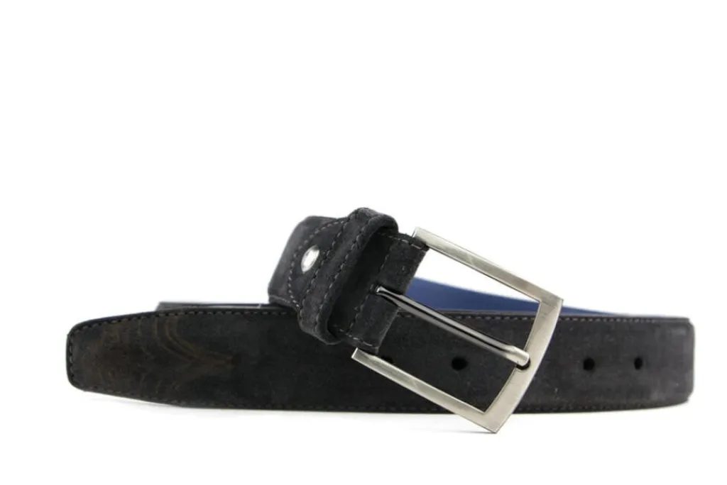 Riemen | Herenaccessoires^Floris van Bommel Riem Dark Grey Suede