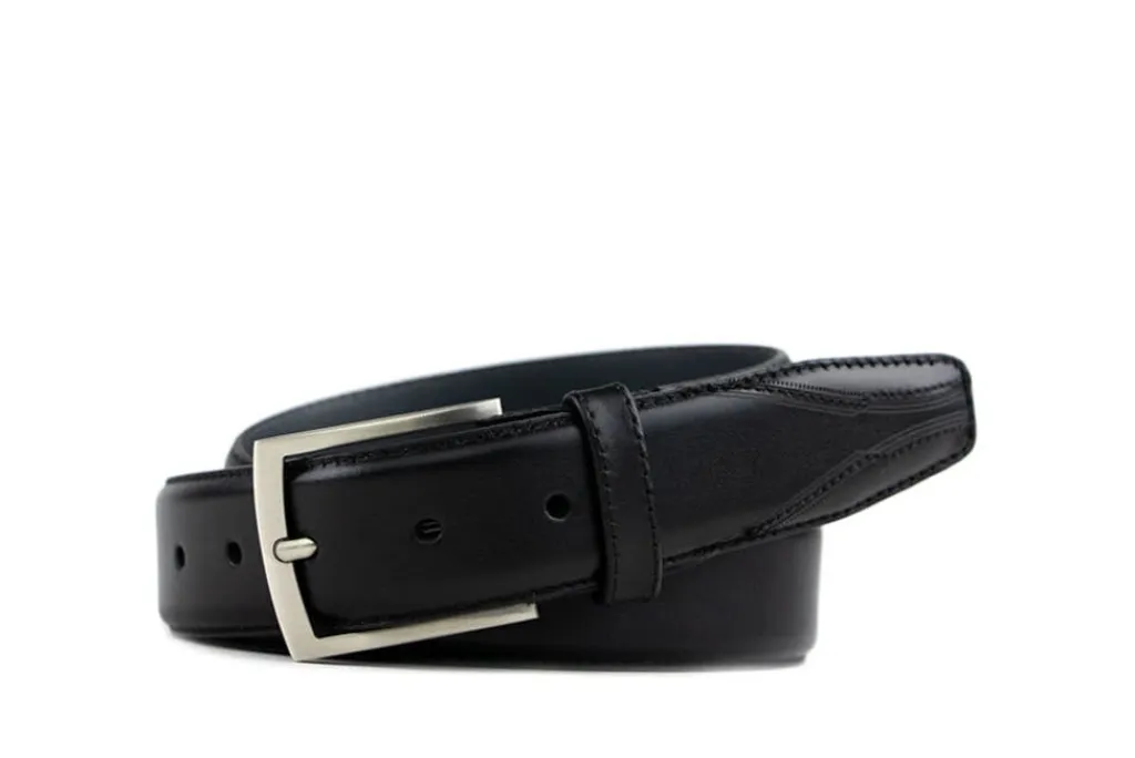 Riemen | Herenaccessoires^Floris van Bommel Riem Zwart De Belter 29.03
