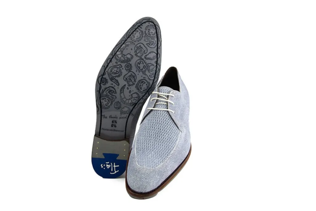 Nette Schoenen | Veterschoenen^Floris van Bommel Veterschoen De Stapper 50.04 L.Blue