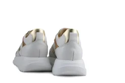 Sneakers | Wijdte H^Footnotes Sneaker Silke White Calf Perfo Gold