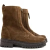 Veterboots En Bikerboots^Gabor Bikerboot Rits Whisky Suede