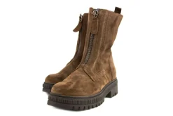 Veterboots En Bikerboots^Gabor Bikerboot Rits Whisky Suede