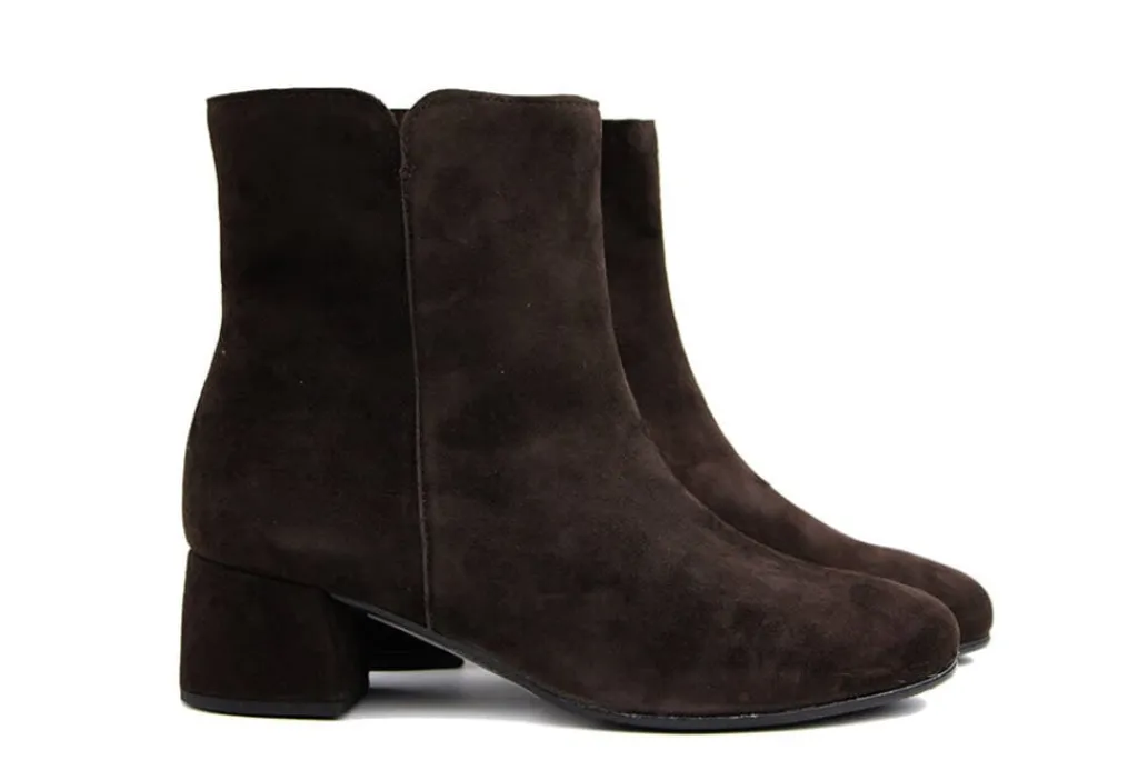 Enkellaarzen^Gabor Enkellaars Chocolate Suede