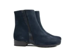 Enkellaarzen | Wijdte H^Gabor Enkellaars Dark Blue Suede Combi