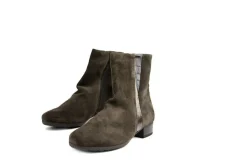 Enkellaarzen^Gabor Enkellaars Englenbrown Suede Kroko