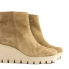 Enkellaarzen^Gabor Enkellaarzen Camel Sleehak Lion Suede