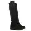 Laarzen | Knielaarzen^Gabor Knielaars Schwarz Strass Nubuck Stretch