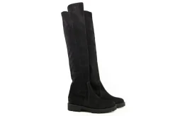 Laarzen | Knielaarzen^Gabor Knielaars Schwarz Strass Nubuck Stretch