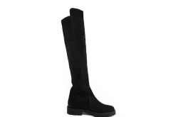 Laarzen | Knielaarzen^Gabor Knielaars Schwarz Strass Nubuck Stretch