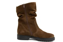 Enkellaarzen^Gabor Korte Laars Plooi Whisky Suede