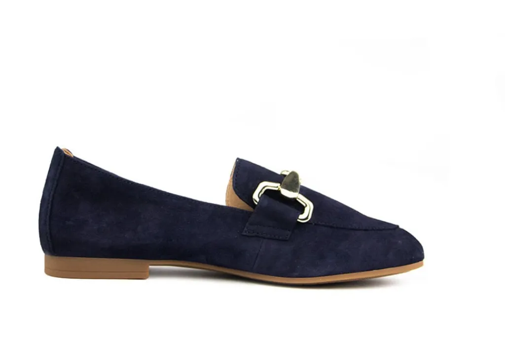 Loafers / Instappers^Gabor Loafer Bit Atlantik Gold Suede