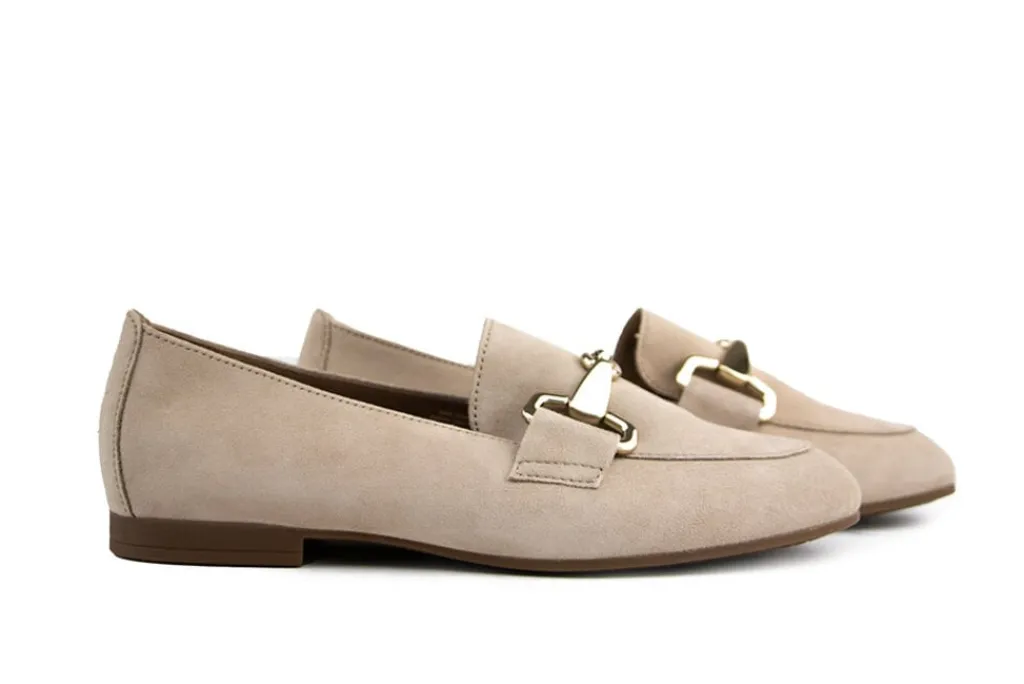 Loafers / Instappers^Gabor Loafer Bit Oak Gold Suede