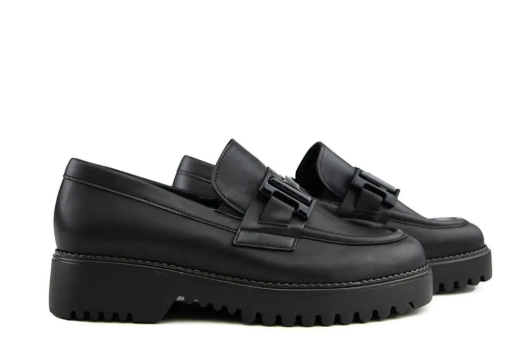 Instappers | Loafers / Instappers^Gabor Loafer Bit Schwarz Calf