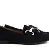 Instappers | Loafers / Instappers^Gabor Loafer Bit Schwarz Altsilber Suede