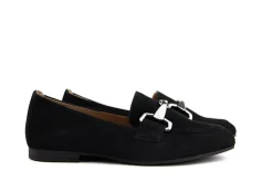 Instappers | Loafers / Instappers^Gabor Loafer Bit Schwarz Altsilber Suede