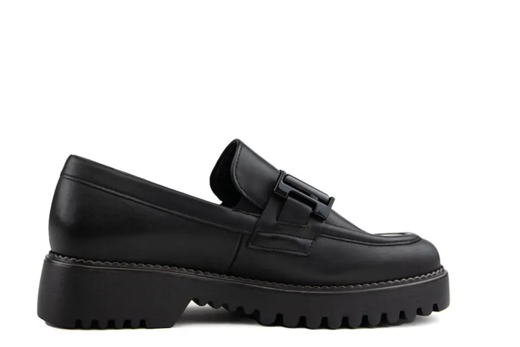 Instappers | Loafers / Instappers^Gabor Loafer Bit Schwarz Calf