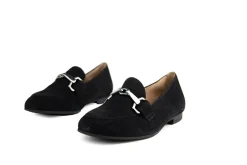 Instappers | Loafers / Instappers^Gabor Loafer Bit Schwarz Altsilber Suede