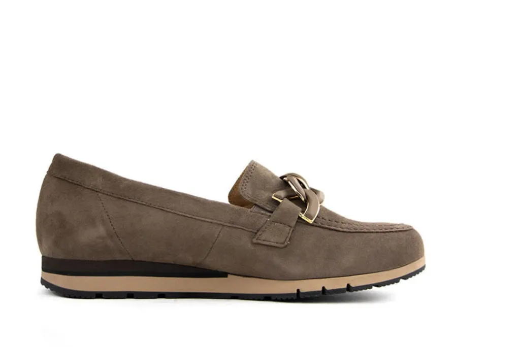 Instappers | Loafers / Instappers^Gabor Loafer Ketting Mohair Suede