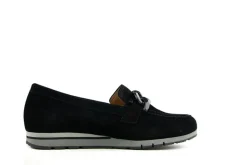 Instappers | Loafers / Instappers^Gabor Loafer Ketting Schwarz Suede
