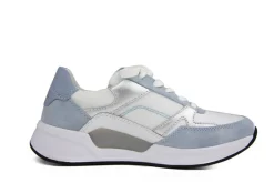 Sneakers^Gabor Rolling Soft Sneaker Weiss Lagune Silber