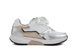 Sneakers^Gabor Rolling Soft Sneaker Weiss Silber Puder